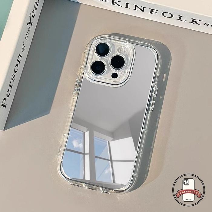 Casing Tpu Lembut Cermin Rias Warna Solid Fashion Kreatif Untuk Samsung Samsung A14 A05 A52s A22 A53