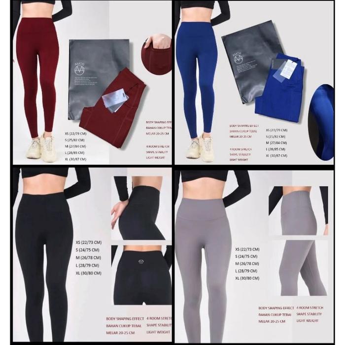 Ready.. Amob Active Highwaist Body Shaper Pocket Legging (Original Korean Brand) No Paperbag