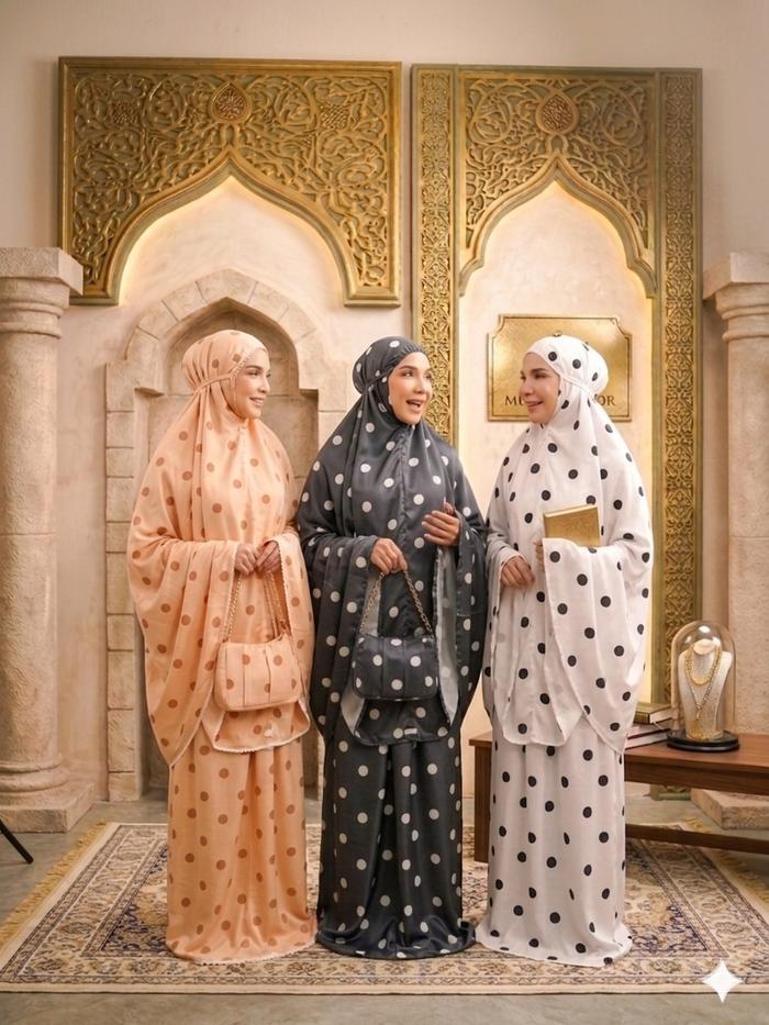 RGB Mukena POLKADOT Silk Premium