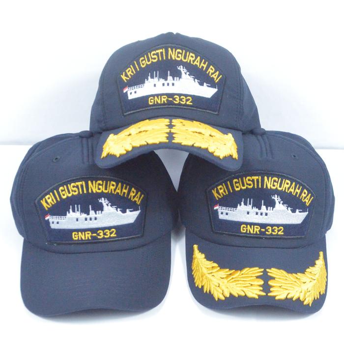 Topi Kri I Gusti Ngurah Rai GNR-332 Tni AL Kain Ribstob TR warna Biru Tua Navy Anggota Pamen Pati al