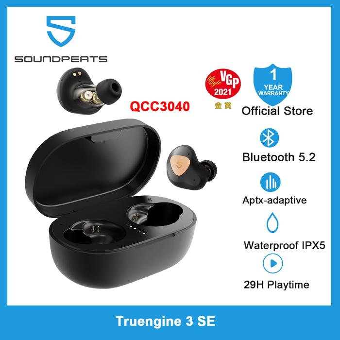 SoundPEATS Earbud Nirkabel True Engine 3 SE, Earbud Nirkabel TWS