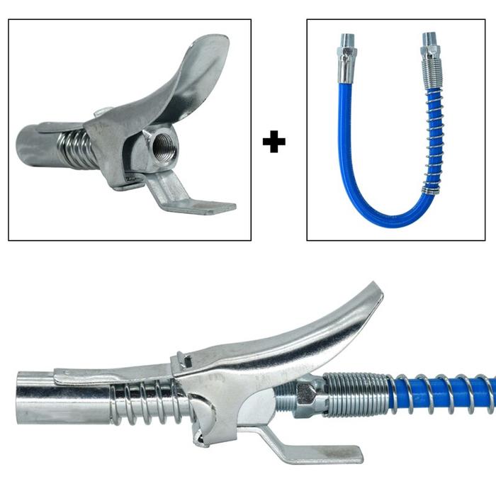Grease Gun Adapter Hose Kit Gun Lock Grease Coupler Quick Release