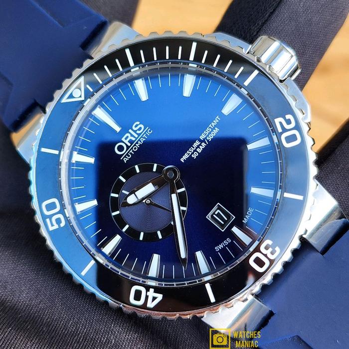 Jam Tangan Luxury Original Oris Aquis Small Second Ceramic Bezel Automatic Swiss Made