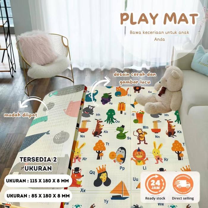 Lariss Maniss Pplus Playmat Bayi Karpet Lipat Playmate Matras 115X180Cm Tebal 8Mm Tikar Lipat Foam M