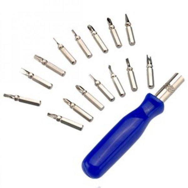 Obeng Set 16 in 1 Multifungsi Plus Min 16in1 Mini Serbaguna HP Laptop PC Android Elektronik Lengkap