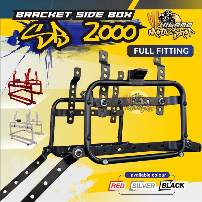 BRAKET BRACKET SIDE BOX SB 2000 + STABILIZER FULL FITTING UNIVERSAL