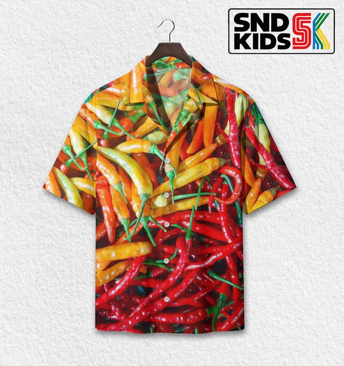 SND Kemeja Motif Cabai Merah Kuning Pedas | SS-Cbe