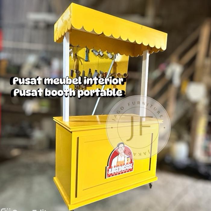 Booth teh poci / booth sosis bakar / gerobak dorong minimalis