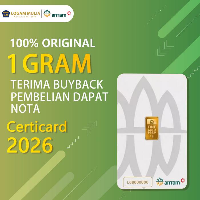 Emas Antam 1 Gram Emas Logam Mulia Antam 1 Gram LM Antam 1 Gram Emas ANTAM Logam Mulia Certicard