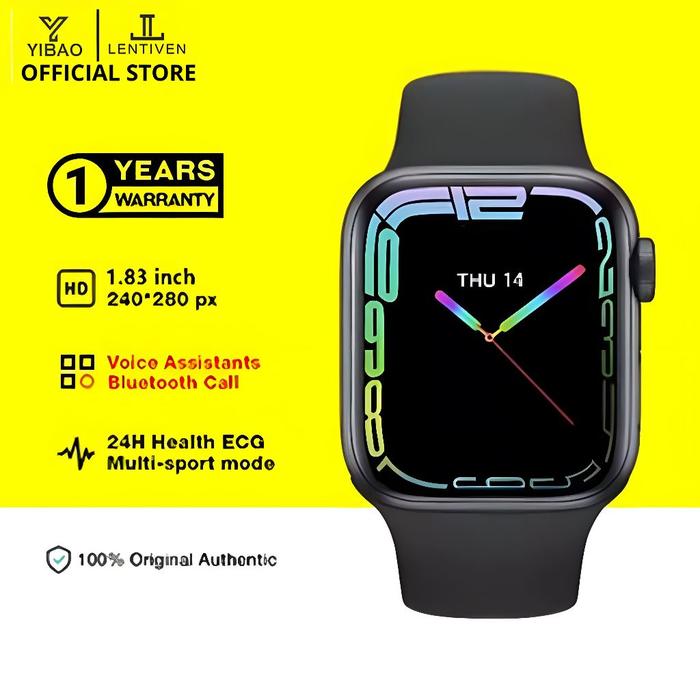 YIBAO LENTIVEN Smart Watch Anti Air IP68 Jam Tangan Digital Screen Full Touch Pria Wanita