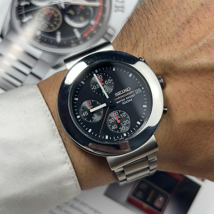 Seiko Chronograph V657-8140 Black Dial Early 2000’s JDM