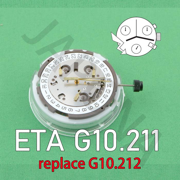 ETA G10.211 Movement 4-Point 6-Pin G10.212 Universal V8 Quartz Watch Movement Replacement Accessorie