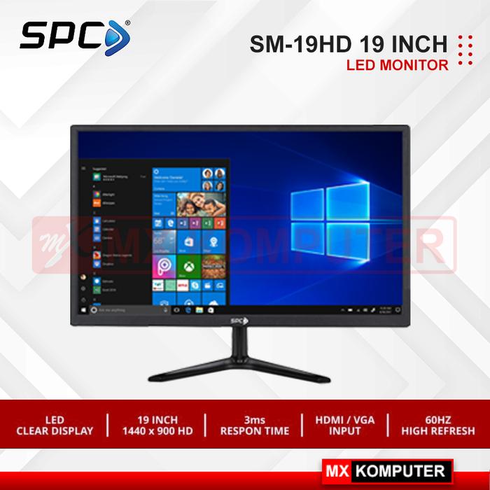 SPC SM-19HD Monitor LED 19 Inch HD+ 1440x900 60Hz HDMI VGA