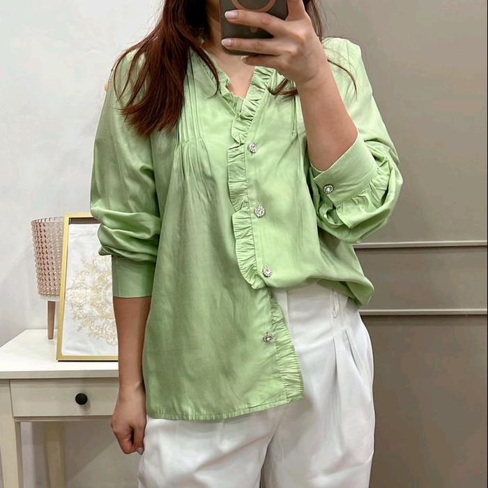 •ECLAIRE• 043 KEMEJA RUFFLE WANITA VINDI oxzm