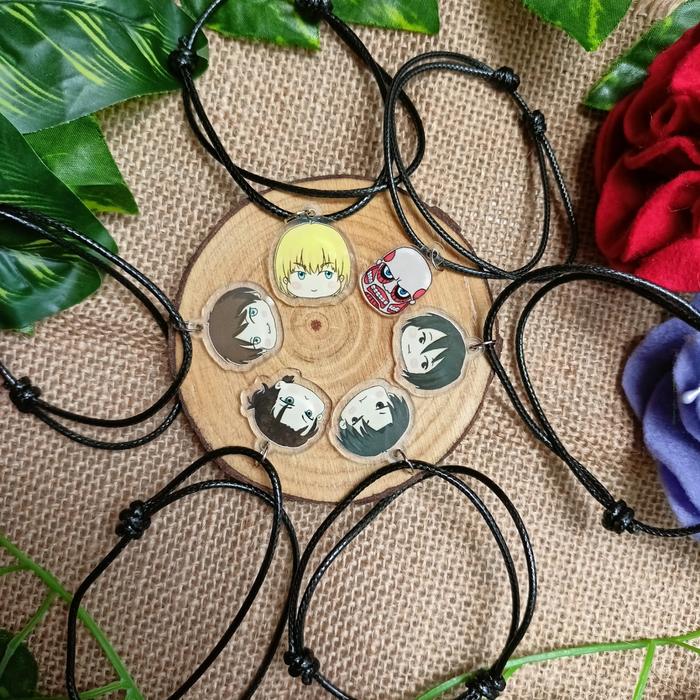 ATTACK ON TITAN (AOT) Gelang Tali/Bracelet Anime Fanmerch by Candies