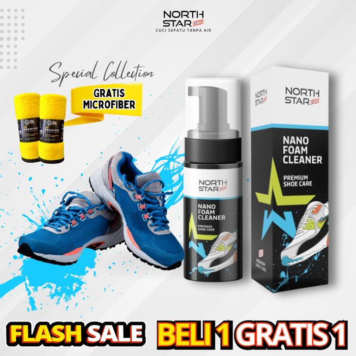 Pembersih Sepatu Daily North Star Nano Foam Shoes Cleaner Waterless pembersih tas 400ml