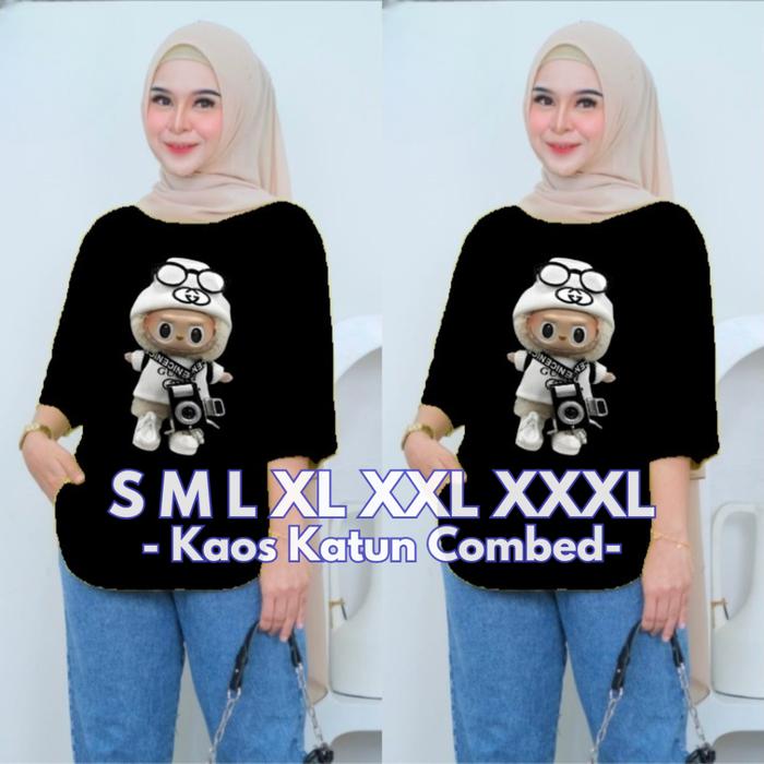 Ready Baju Atasan Wanita Terbaru Labu Top Blouse Bo Bahan Kaos Katun Combed Size S M L Xl Xxl Xxxl B