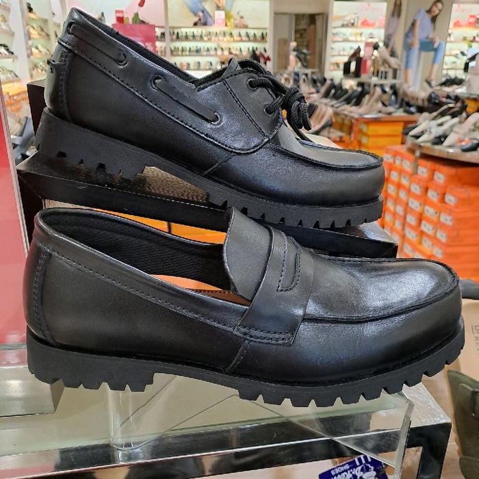 sepatu kulit pria Dr.kevin Pantofel Kerja Hitam Shoes