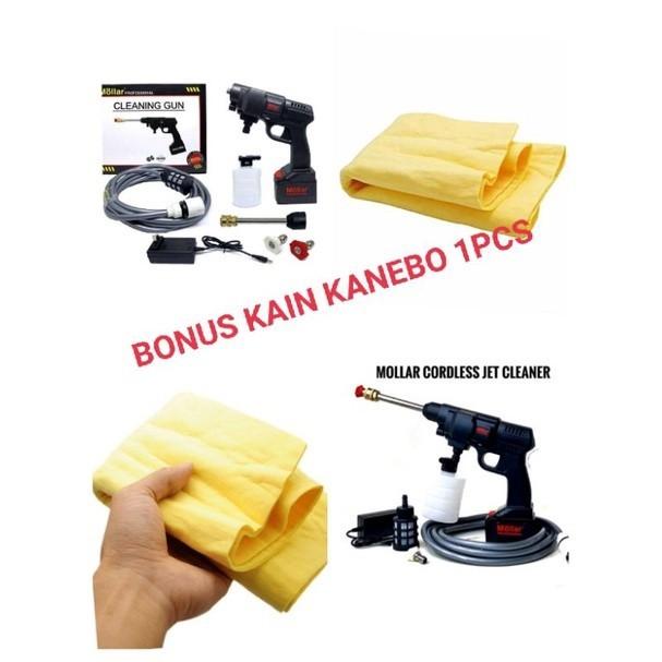BONUS KAIN KANEBO MESIN JET CLEANER CAS BATERAI COEDLESS 24V ALAT STEAM MOBILMOTOR MOLLAR