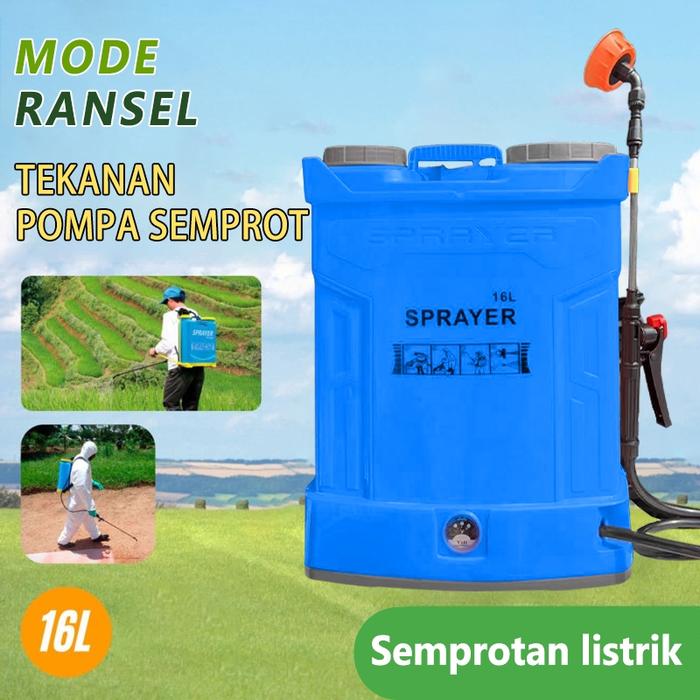 Lekepu Sprayer Elektrik 16Liter Alat Semprot Tanaman Pertanian Semprotan disinfektan hama Knapsack s