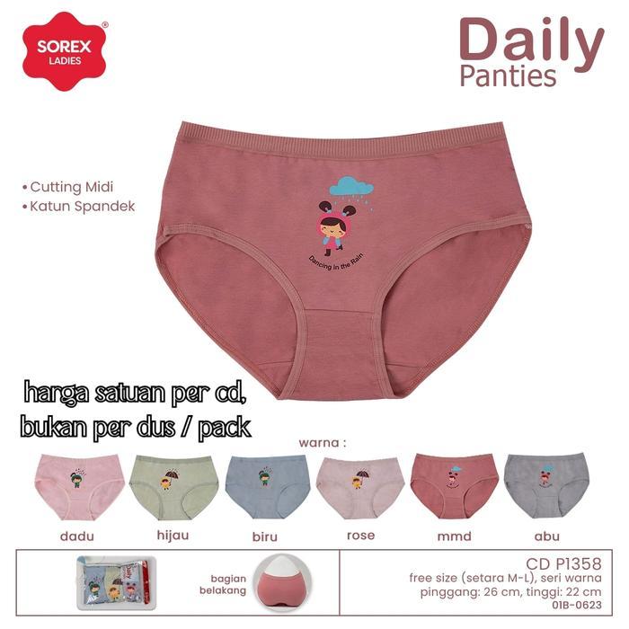 PREMIUM SOREX P1358 Celana Dalam Remaja Perempuan, Dancing in the Rain, CD Harian - Fashion