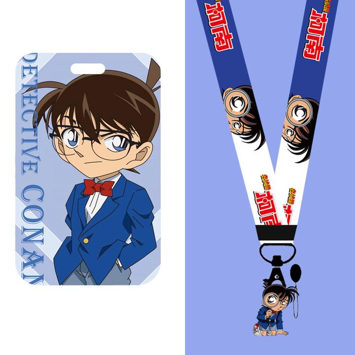 Lanyard Fashion Detective Conan Bus Card Holder Kreatif, Stylish untuk Pelajar & Profesional