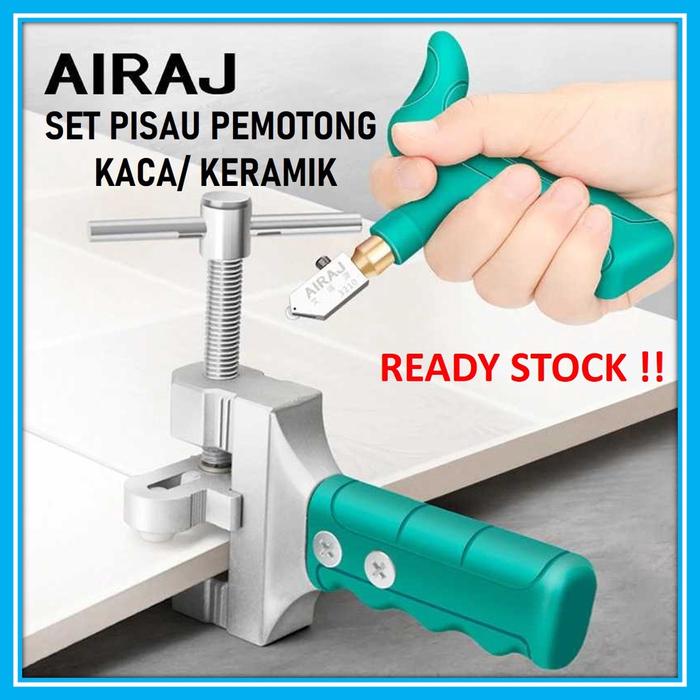 ( COD ) Alat Pisau Kaca Pemotong Kaca Glass Cutter Diamond Cutting Original t Cutter Mata Pisau Pemo
