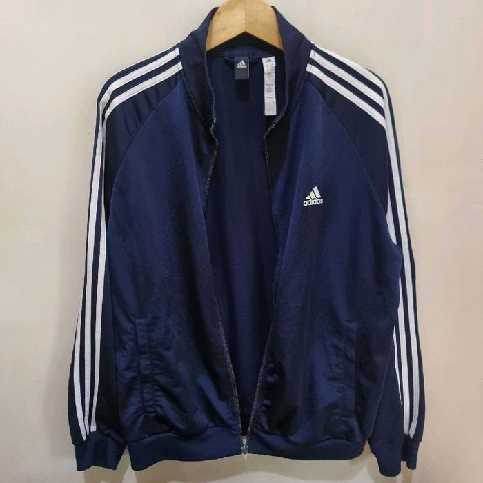 J107 Jaket Tracktop Adidas Navy size 2XL Second MINUS