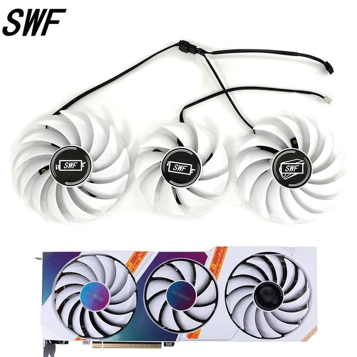 4Pin Cooler Fan Replace For COLORFUL GeForce RTX 3080 3070 3060 Ti iGame Ultra OC White RTX3080 RTX3