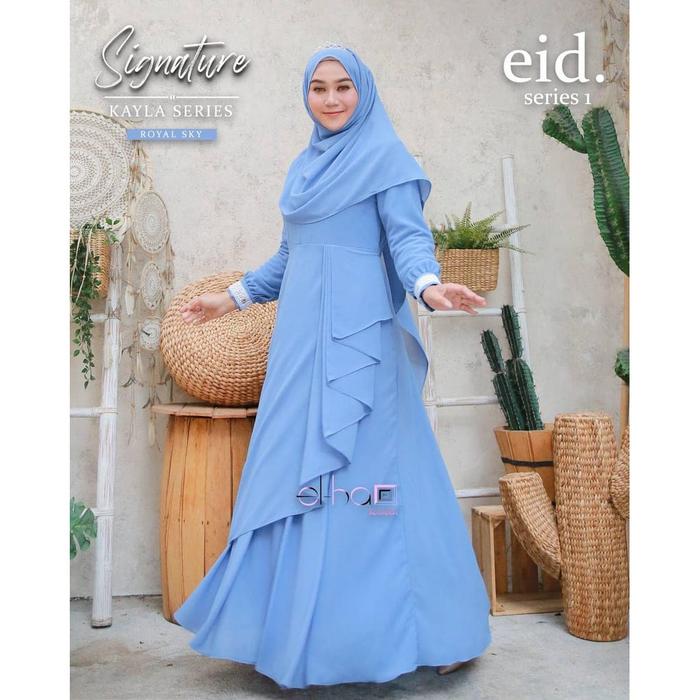 Kayla Series Gamis Busui couple anak by Elha Indonesia - Gamis Polos Ecxlusive