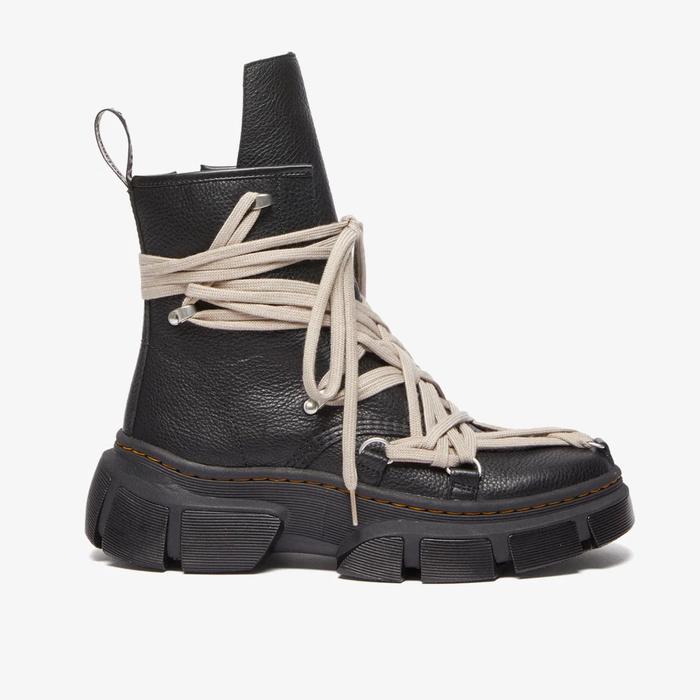 RICK OWENS DRKSHDW X DR MARTENS 1460 DMXL MEGA LACE BOOTS BLACK DW01D7809 2001 09