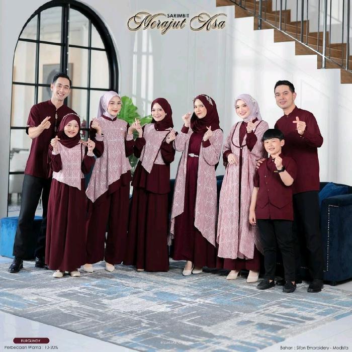 SARIMBIT MARAJUT ASA BY SS HIJAB 2027 FAMILYSET GAMIS KOKO COUPLEAN LEBARAN KELUARGA 2027 PREMIUM OP