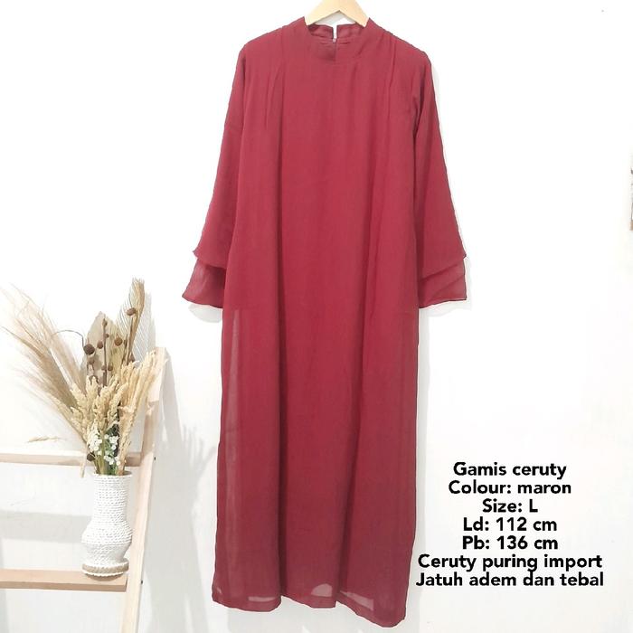 NEW Gamis Ceruti Premium Gamis Polos Ceruti Gamis lebaran