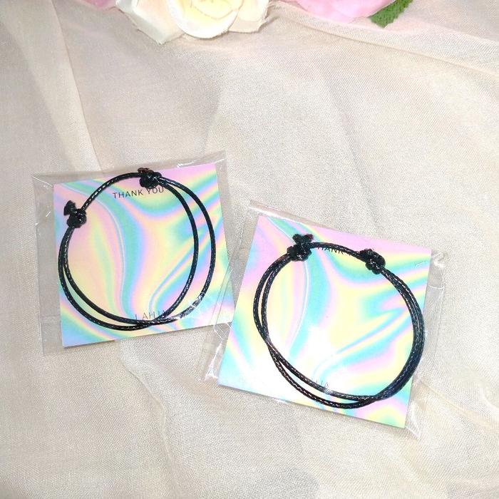 GELANG COUPLE POLOS/GELANG HITAM POLOS/GELANG PRIA WANITA/GELANG TALI KOREA