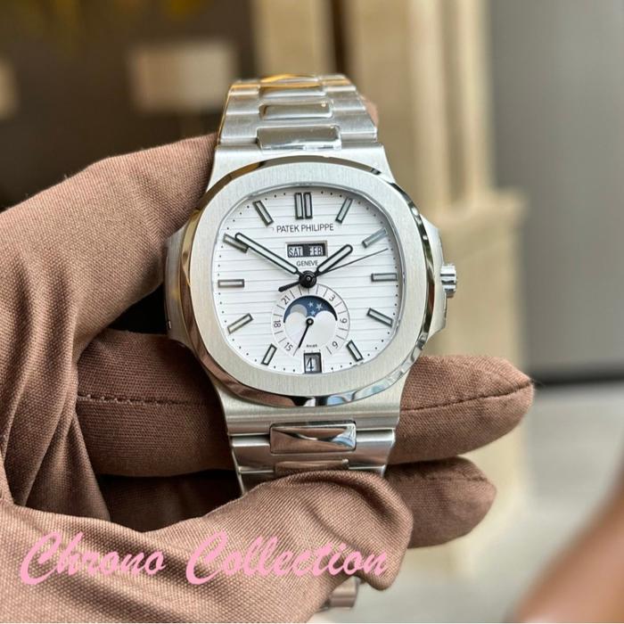 Jam TanganPriaPatekPhilippe 5726 White Dial Replica Watch PP Factory 40mm