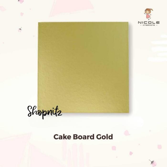 Tatakan Kue Nicole GOLD Cake Board Alas Tatakan Kue Cake Tart