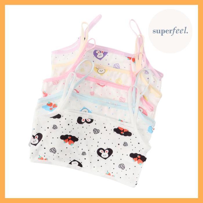 PREMIUM SFL MINI SET BRA ANAK KATUN SATU LAPIS WARNA LUCU DALAMAN PAKAIAN DALAM ADEM MENYERAP KERING
