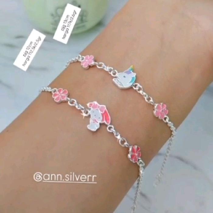 gelang perak,gelang lucu,gelang anak,gelang nama