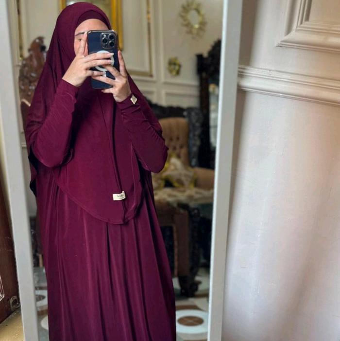 Set abaya aghnia bahan premium