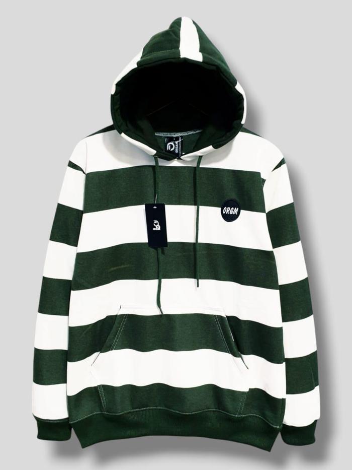 Hoodie Salur / Sweater Hoodie Salur Garis-garis Stripe Pria Wanita