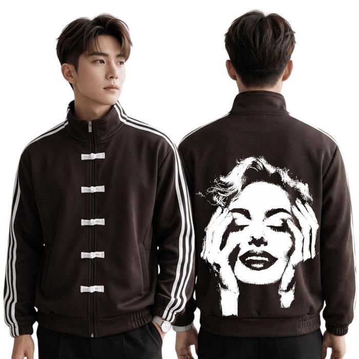 TRACK JACKET UNISEX CHEONGSAM CUSTOM MONROE PREMIUM CHEONGSAM JACKET DOUBLE SAKU JAKET DISTRO PREMIU