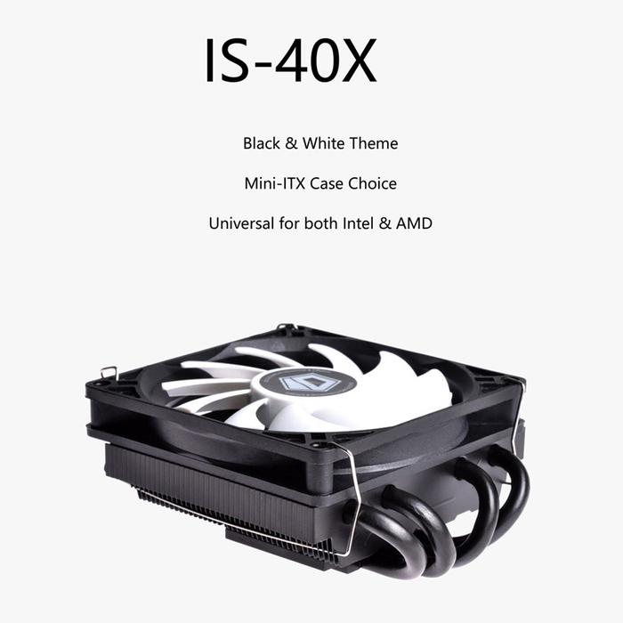 ID-COOLING IS-40X V3 Pro CPU Cooler Quiet PWM Cooling Fan 4 Direct