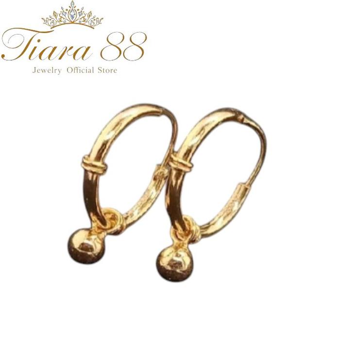 Anting Emas Asli 0.6 Gram Kadar 750