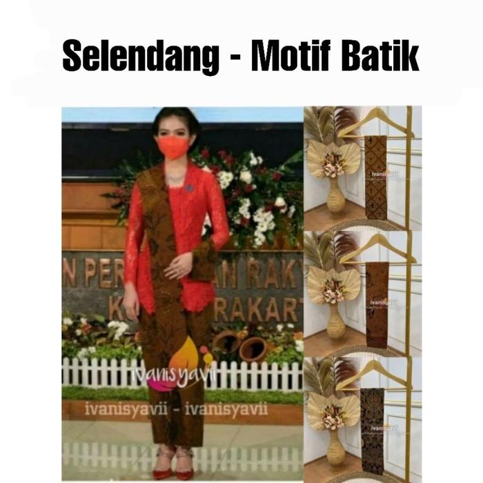 Selendang Batik - Selendang Motif Batik / Selendang Cewek | Motif Lengkap ~Sm
