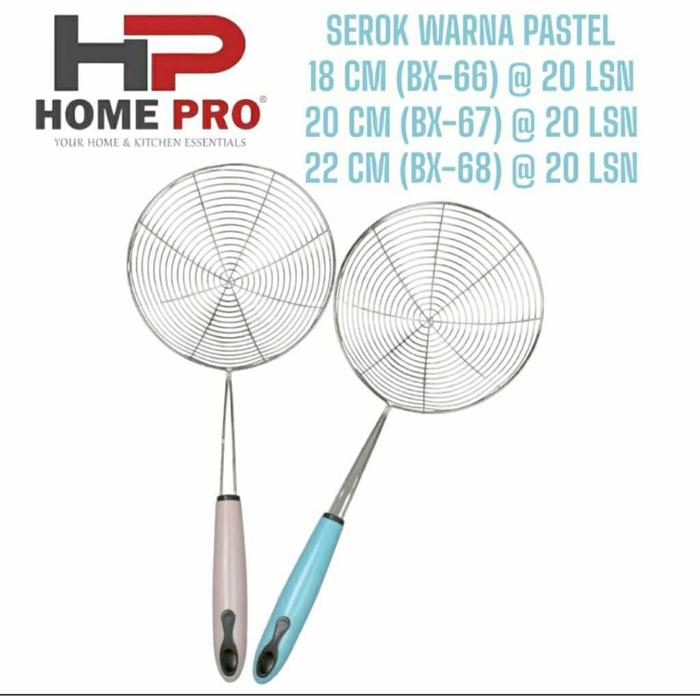 Serok Gorengan Stainless steel / Serok Parabola Saringan Warna Pastel
