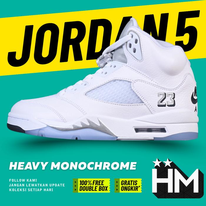 Jordan 5 Retro White Metallic Sneaker HQ7978-103 (Size 40-47.5)