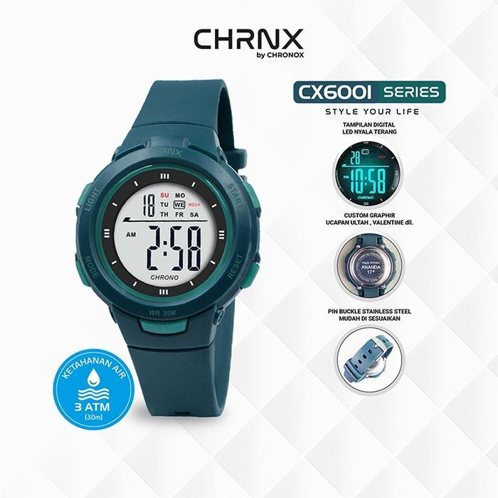 Chrnx By Chronox Jam Tangan Dital Uni Pria Wanita - Cx6001 Rubber Watches
