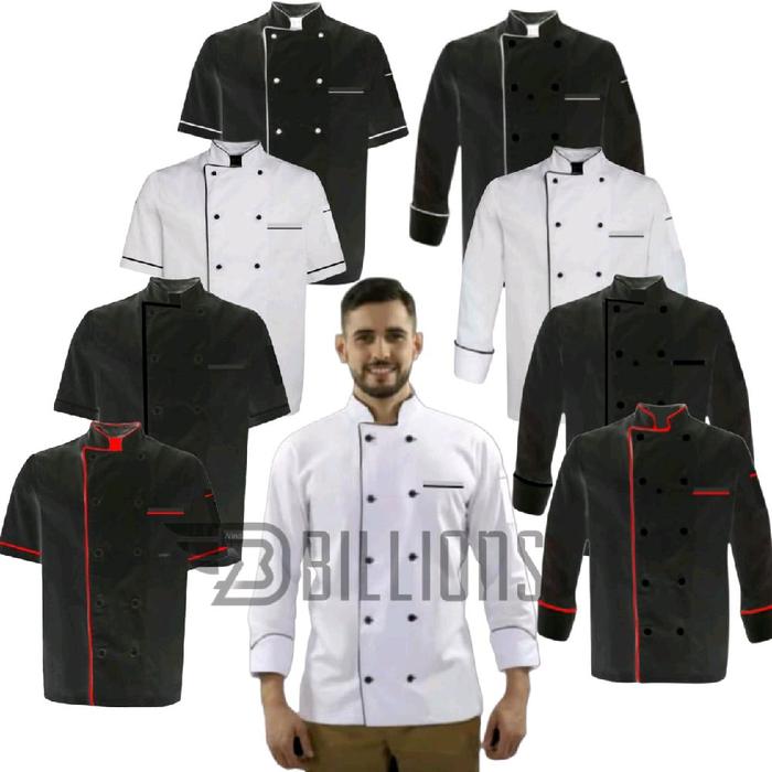 Chef Jacket Baju Koki Seragam  Chef  Pria Wanita