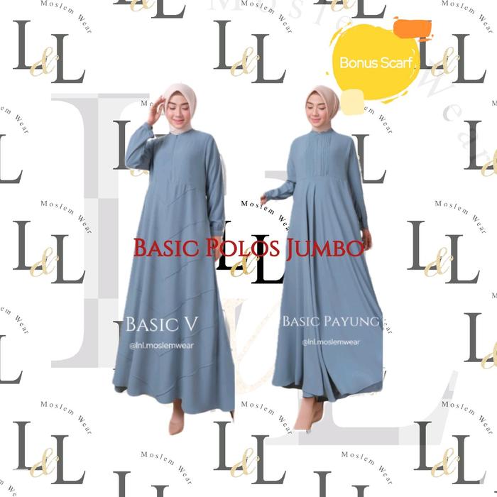 JUMBO 2L3L4L Basic Polos V & Payung by : L&L Moslem Wear