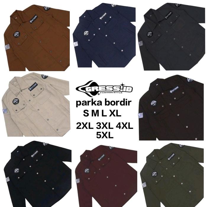 JAKET SEMI PARKA PRIA BORDIR BMTH BAHAN BABY CANVAS TR ADEM LEMBUT GRESS ID OFFICIAL